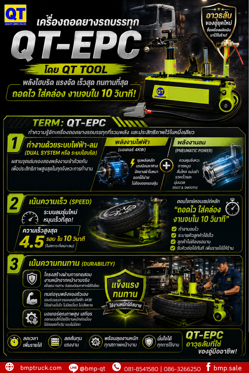 เครื่องถอดยาง QT-EPC30