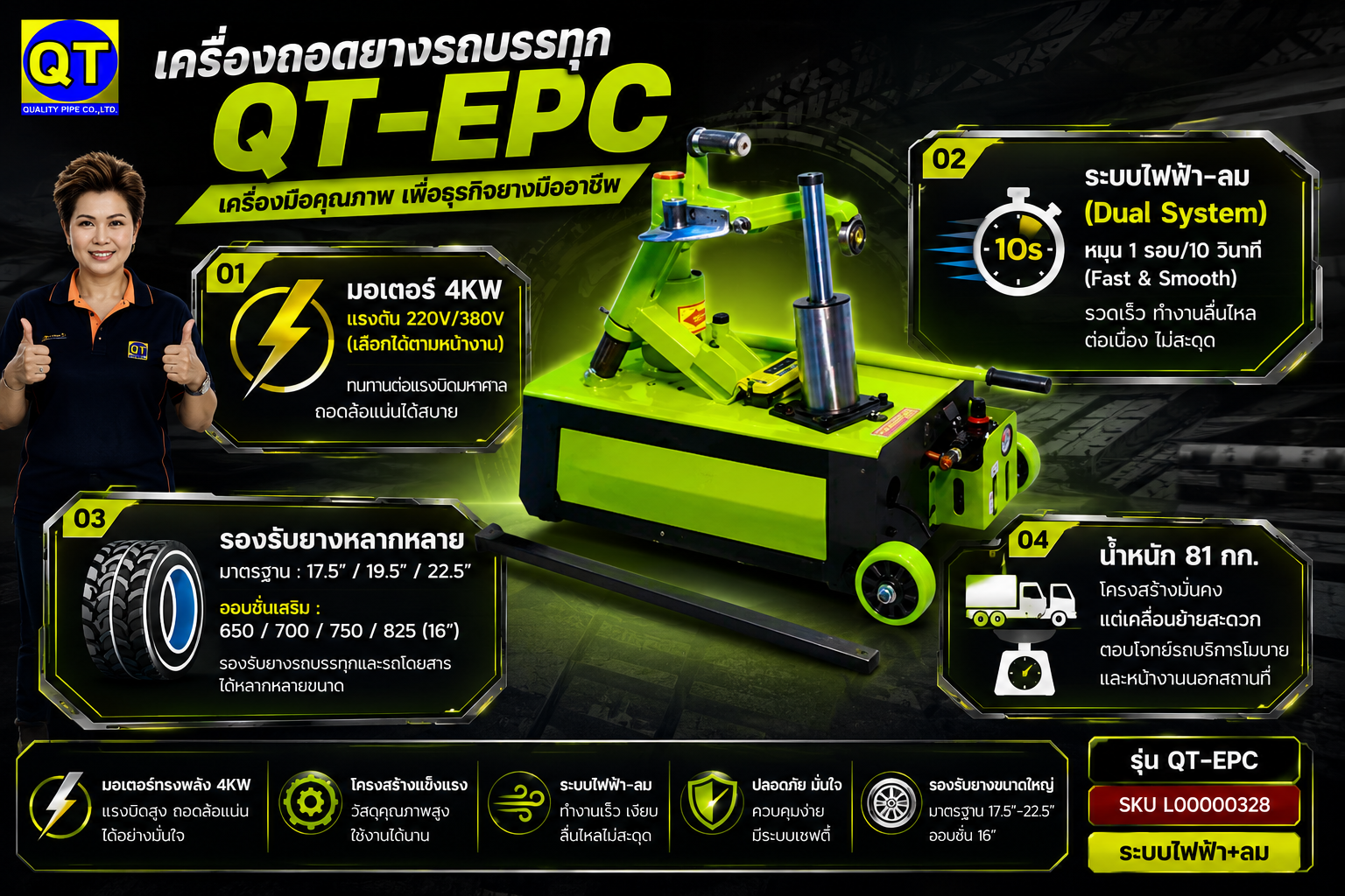 เครื่องถอดยางรถบรรทุก